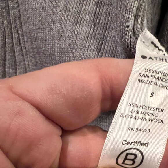 Athleta Gray Ribbed Cardigan - Picture 3 of 5